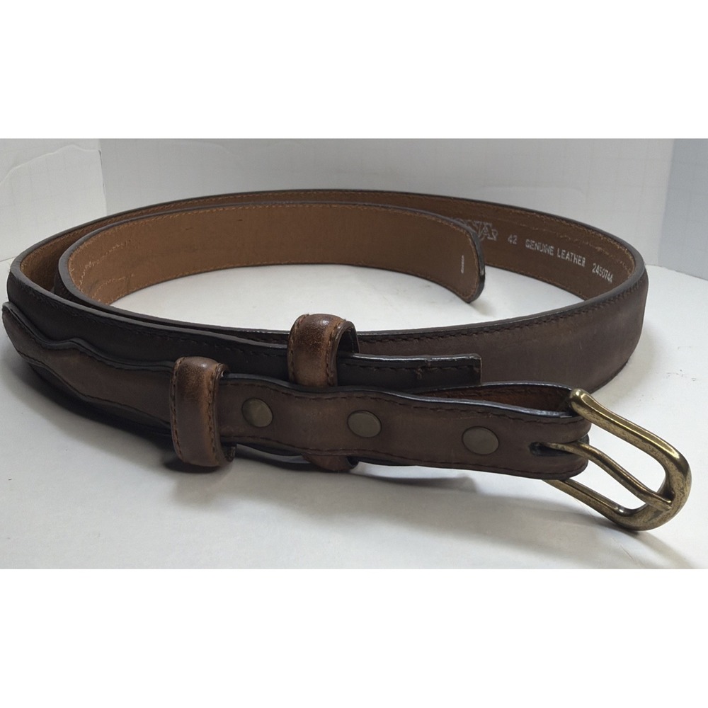 Nocona Belt Co Mens 42 Brown Genuine Leather Western Cowboy Belt N2450744